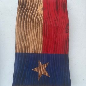 rustic wooden flag
